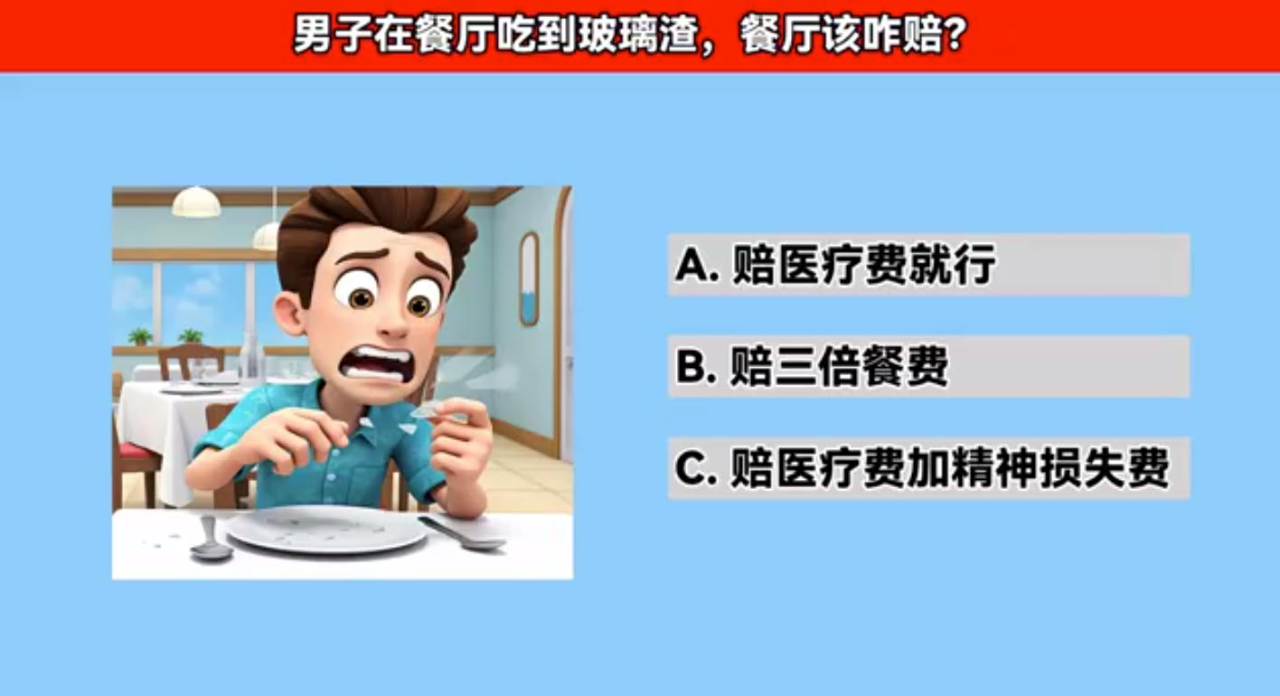 公众责任险案例：顾客误吞餐具玻璃碎渣受伤该如何赔偿？